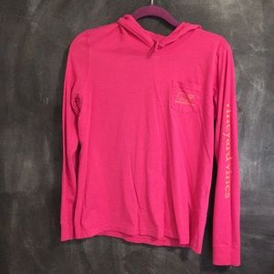 Hot pink hooded tee
